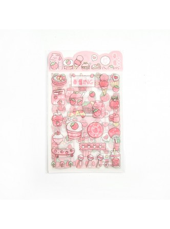 ست استیکر دنیای صورتی