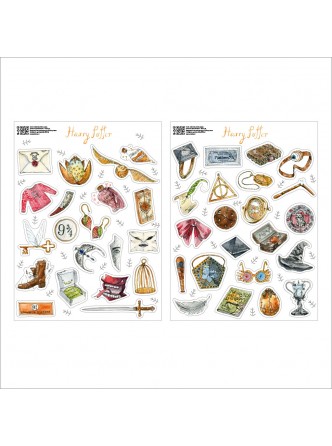 ست دو برگی استیکر طرح آبرنگی هری پاتر