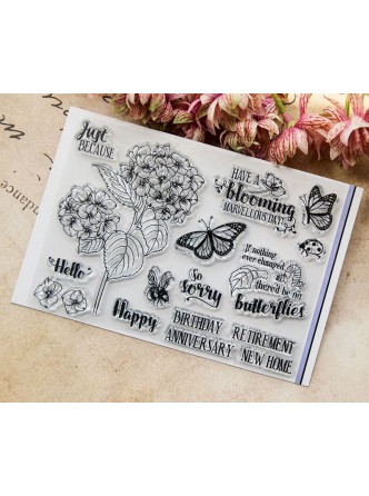 ست مهر طرح گل و پروانه