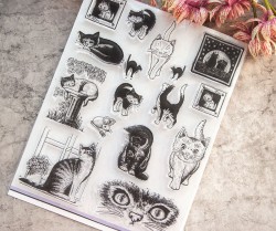 ست مهر شفاف طرح گربه