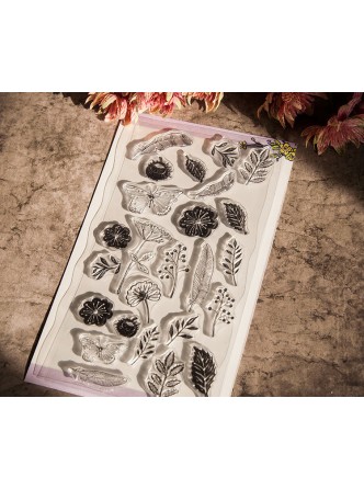 ست مهر طرح برگ و پروانه