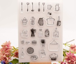 ست مهر شفاف وسایل آشپزخونه