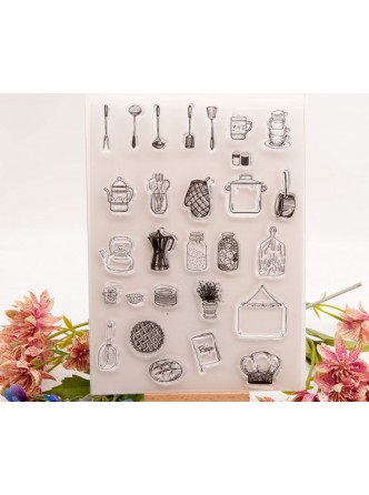 ست مهر شفاف وسایل آشپزخونه