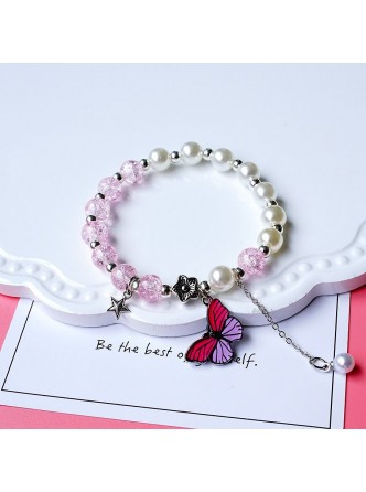 دستبند مروارید و پروانه