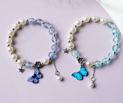 دستبند مروارید و پروانه