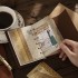 ست کاغذ طرح کتاب قدیمی با حاشیه توری