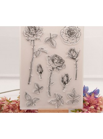 ست مهر شفاف گل رز