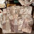 ست برگه قدیمی سوخته تزیینی