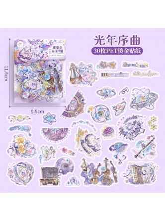 ست استیکر شفاف کارتونی