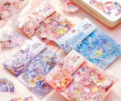 ست استیکر شفاف کارتونی