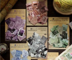ست استیکر تمبر وینتیج