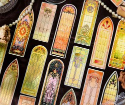 ست بوک مارک پنجره های قدیمی رنگی رنگی