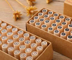 ست مهر چوبی حروف و اعداد انگلیسی