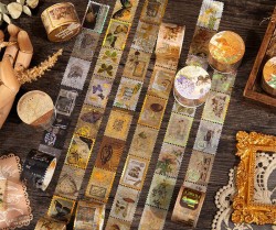 چسب واشی طلاکوب تمبر قدیمی