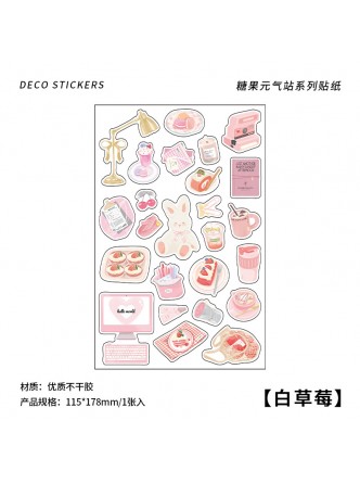 ست استیکر ایستگاه خوراکی های خوشمزه