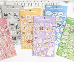 ست استیکر ایستگاه خوراکی های خوشمزه