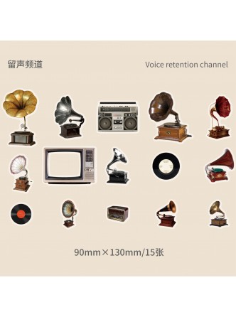 ست استیکر موزه وسایل قدیمی