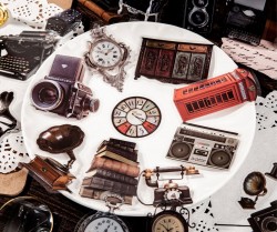 ست استیکر موزه وسایل قدیمی