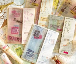 ست برگه تزیینی دست نوشته قدیمی