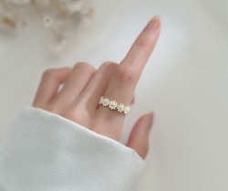 حلقه طرح گل مینا