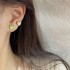 گوشوارهای طرح سنگ های شفاف رنگی