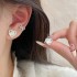 ست گوشوارهای رنگ نقره ای