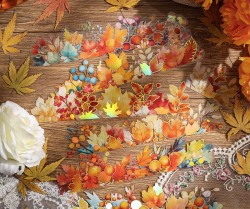 ست استیکر شفاف پاییز زیبا