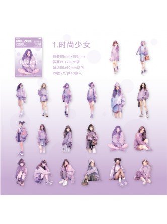 استیکر طرح دختر