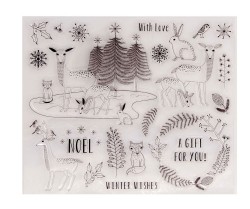 ست مهر شفاف آرزوهای زمستانی