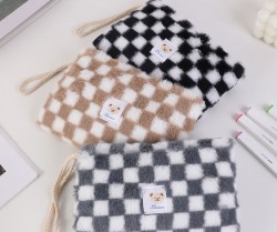 جامدادی مخملی شطرنجی