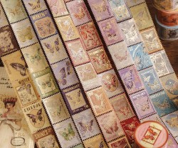چسب واشی تمبر پروانه طلاکوب