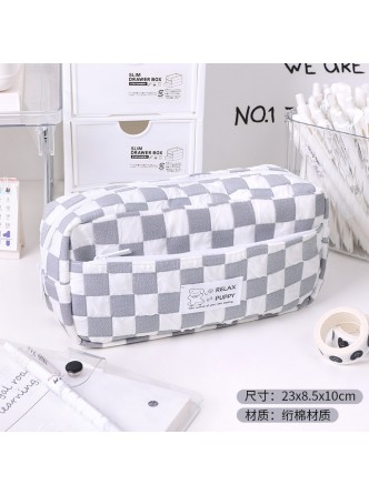 جامدادی مخملی بزرگ شطرنجی