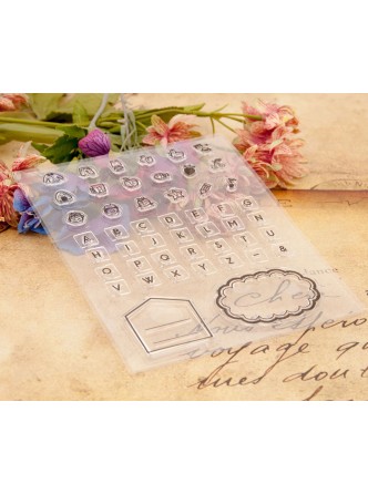 ست مهر شفاف حروف انگلیسی و کادر