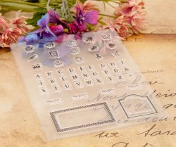 ست مهر شفاف حروف انگلیسی و کادر