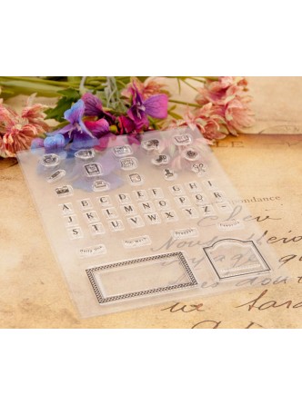 ست مهر شفاف حروف انگلیسی و کادر