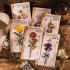 ست استیکر طرح گل‌های خشک