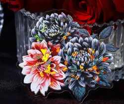 ست استیکر باغچه گل های زینتی