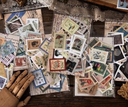 ست استیکر تمبر قدیمی