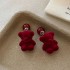 گوشواره مخملی طرح پاپیون