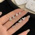 ست گوشواره های فانتزی رنگ نقره ای