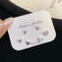 ست گوشواره های فانتزی رنگ نقره ای