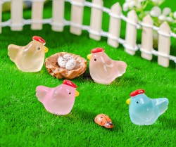 مجسمه دکوری شب تاب مرغ و خروس