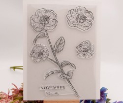 ست مهر شفاف طرح گل