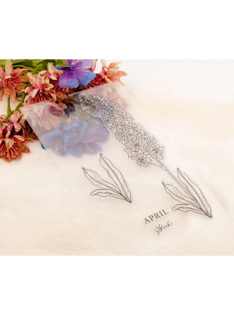 ست مهر شفاف طرح گل