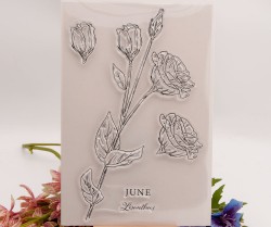 ست مهر شفاف طرح گل