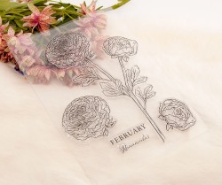 ست مهر شفاف طرح گل