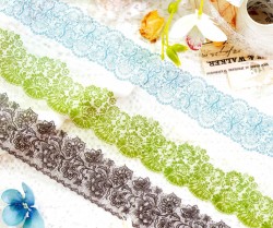 چسب واشی شفاف طرح حاشیه توری گیپور