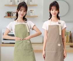 پیش بند راه راه نخی