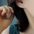 گوشواره نقره طرح منگنه