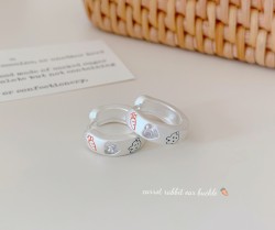 گوشواره حلقه ای خرگوش و هویج